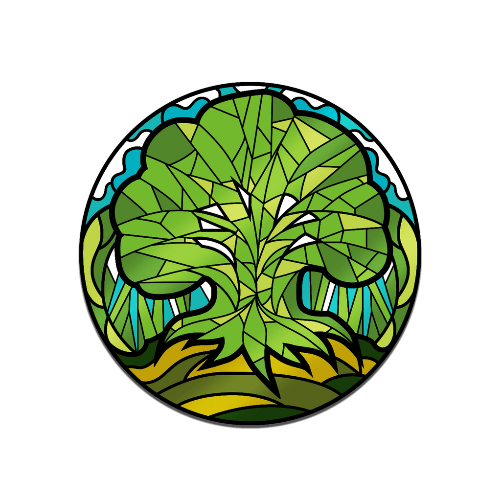 Magic: the Gathering - Stained Glass Forest Pin