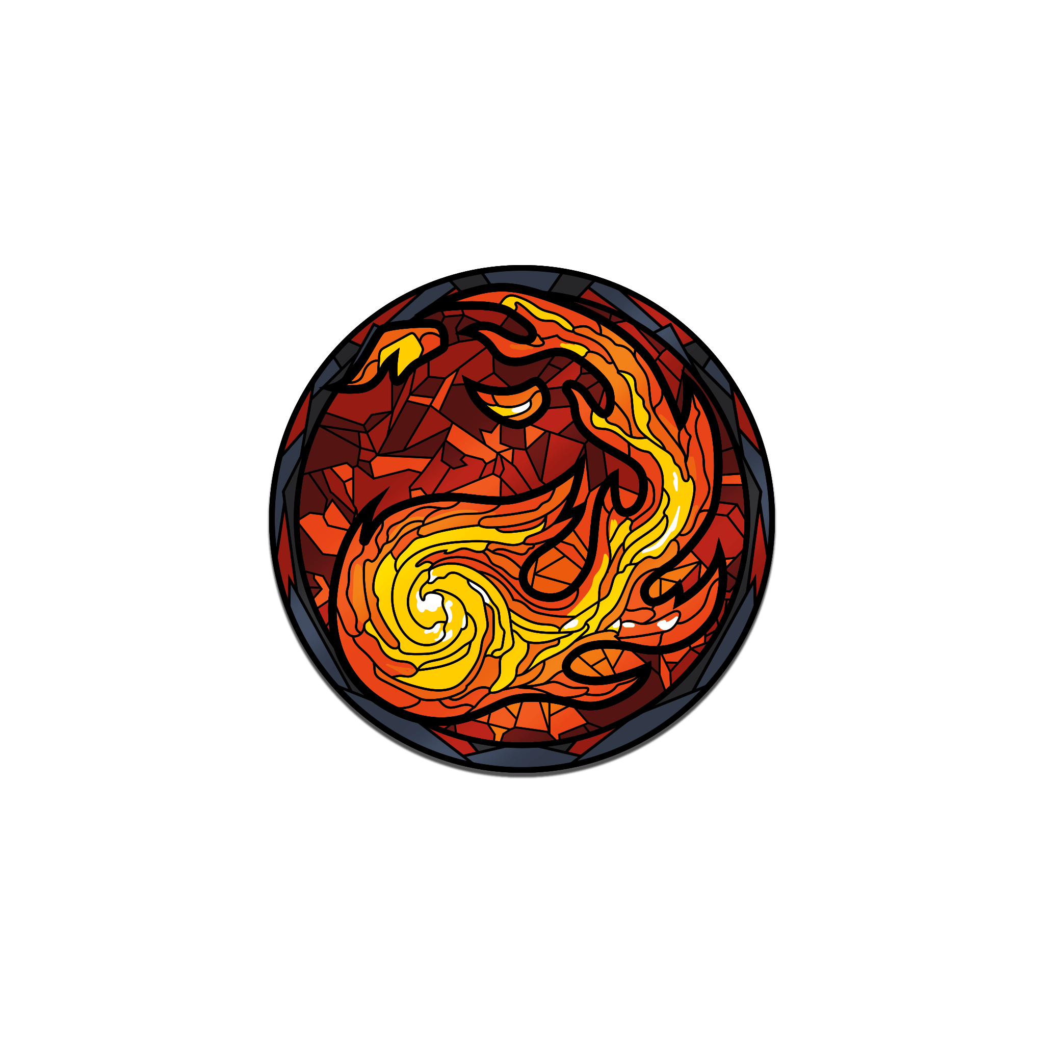 Magic: the Gathering - Stained Glass Mountain Pin